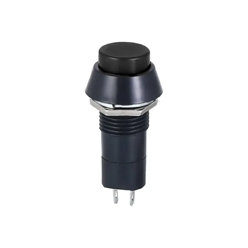 12mm Buton de Împingere Momentan ON-OFF 3A PBS-11B - NEGRU