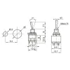 MTS-203 Toggle Switch 250V 3A 6 Pin DPDT ON-OFF-ON