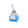 MTS-203 Toggle Switch 250V 3A 6 Pin DPDT ON-OFF-ON