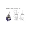 MTS-203 Toggle Switch 250V 3A 6 Pin DPDT ON-OFF-ON