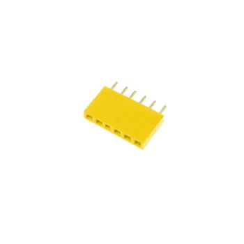 1x6 Pin Header 2.54mm Pas Galben - Femeie 1x6 Pin Header 2.54mm Pas Galben - Femeie