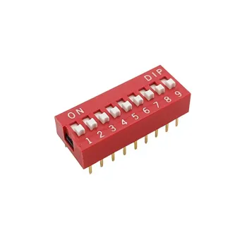 9 Pin Dip Switch 2.54mm Red 9 Pin Dip Switch 2.54mm Red