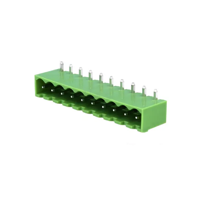 Conector Bloc Terminal 90C cu 10 Pini de 5,08 mm - Tată
