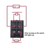 KCD2-202N ON-ON Rocker Switch DPDT 6 Pin 250V 16A - Red