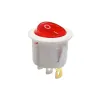 ON/OFF Mini Rocker Switch SPDT Illuminated 250V 6A 3 Pin - WHITE