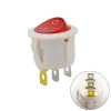 ON/OFF Mini Rocker Switch SPDT Illuminated 250V 6A 3 Pin - WHITE