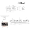 Afișaj 14mm cu 7 Segmente și 3 cifre, Catod Comun 5631AS - RED