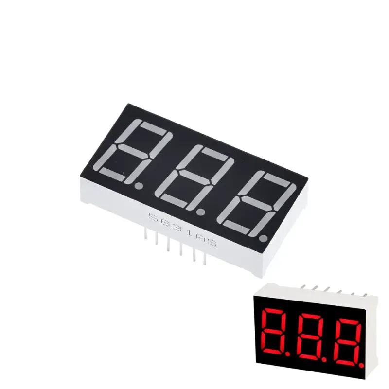Afișaj 14mm cu 7 Segmente și 3 cifre, Catod Comun 5631AS - RED
