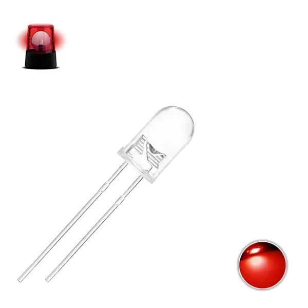 5mm Flashing Led - Single Light Blinking Red Led
