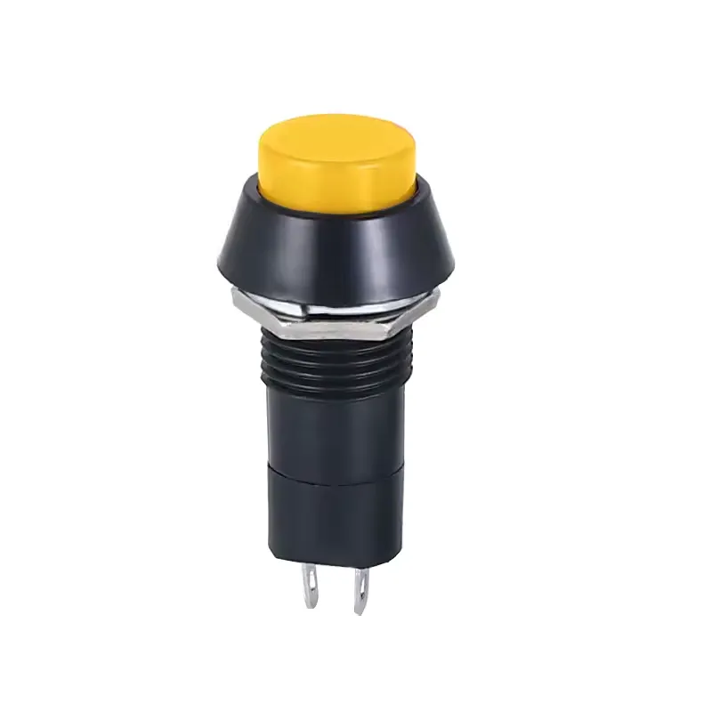 12mm Push Button Latching ON-OFF 3A PBS-11A - YELLOW