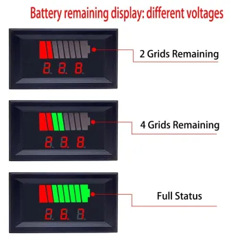 Car Battery Charge Level Indicator - 12V 24V 36V 48V 60V 72V (RED) Car Battery Charge Level Indicator - 12V 24V 36V 48V 60V 72V (RED)