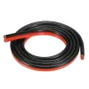 22 AWG 2 Conductor Parallel Flexible Silicone Wire Cable Red-Black -1 Meter