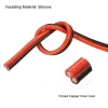 22 AWG 2 Conductor Parallel Flexible Silicone Wire Cable Red-Black -1 Meter