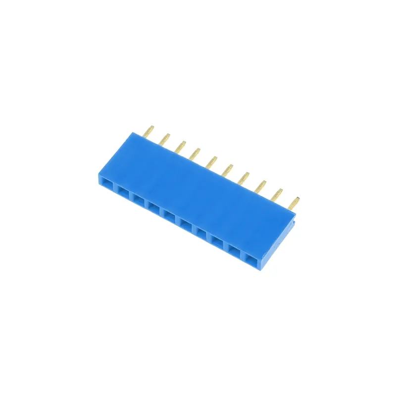1x10 Pin Header 2.54mm Pitch Blue - Female 1x10 Pin Header 2.54mm Pitch Blue - Female