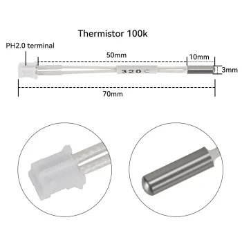 320°C Thermistor Compatible with K1 / K1 Max / K1C Hotend 320°C Thermistor Compatible with K1 / K1 Max / K1C Hotend