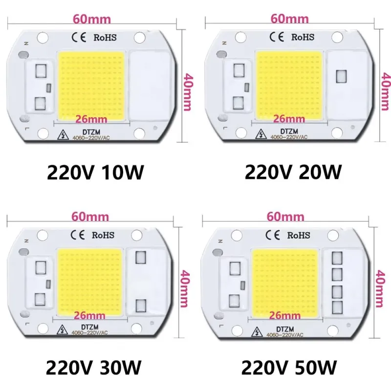 220V 50W Power Led Board Module IP65 6000-6500K White 220V 50W Power Led Board Module IP65 6000-6500K White