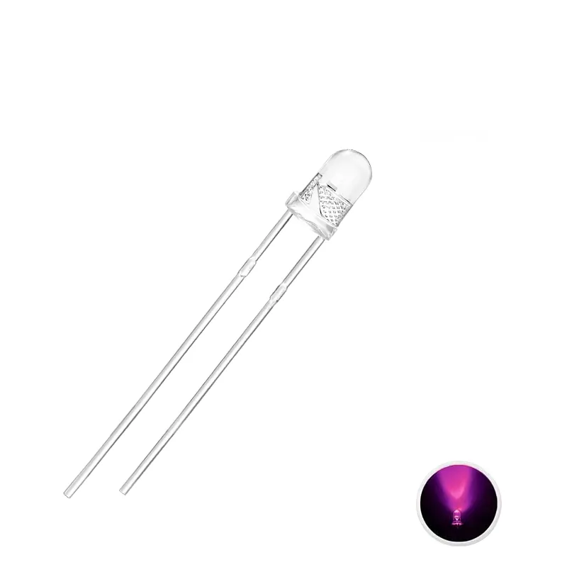 LED 3mm Transparent Pink