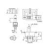 SS22F25-G7 Mini Comutator Glisant cu Montare pe Panou 2 Poziții DPDT 2P2T SS22F25-G7 Mini Comutator Glisant cu Montare pe Panou 2 Poziții DPDT 2P2T