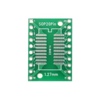 SOP-20 to DIP-20 Converter SMD to DIP Adapter Board SOP-20 to DIP-20 Converter SMD to DIP Adapter Board