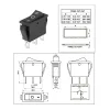 KCD3-103 Rocker Switch SPDT ON-OFF- ON 250V 15A 3 Ways - Black
